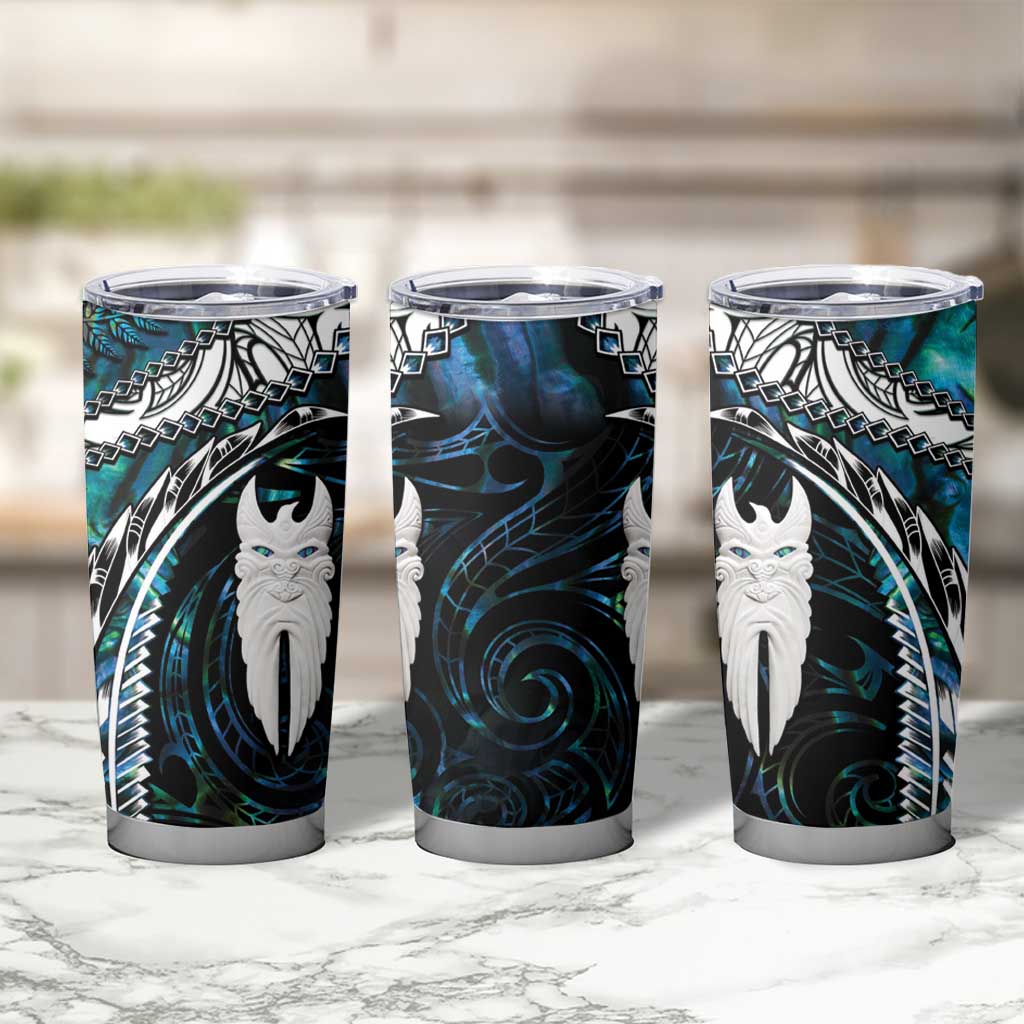 New Zealand Aotearoa Tumbler Cup Maori Hei Rehua Paua Shell Glitter Green LT05 - Polynesian Pride