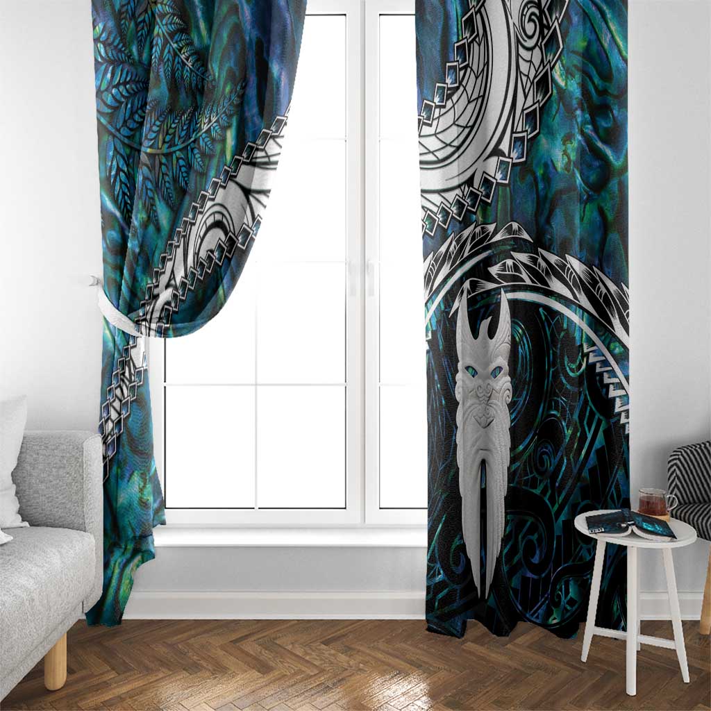 New Zealand Aotearoa Window Curtain Maori Hei Rehua Paua Shell Glitter Green LT05 - Polynesian Pride