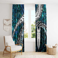 New Zealand Aotearoa Window Curtain Maori Hei Rehua Paua Shell Glitter Green LT05 - Polynesian Pride