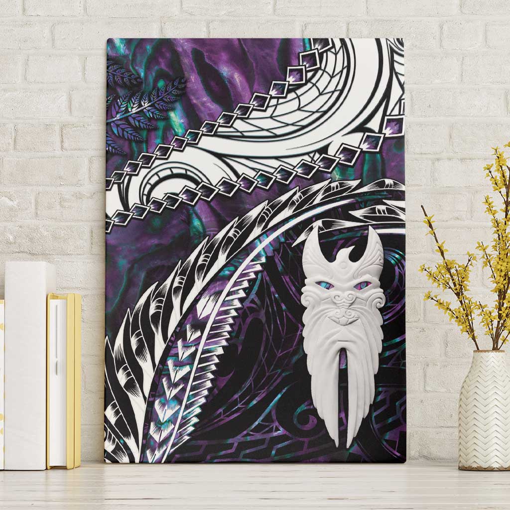 New Zealand Aotearoa Canvas Wall Art Maori Hei Rehua Paua Shell Glitter Purple LT05 Without Frame Purple - Polynesian Pride