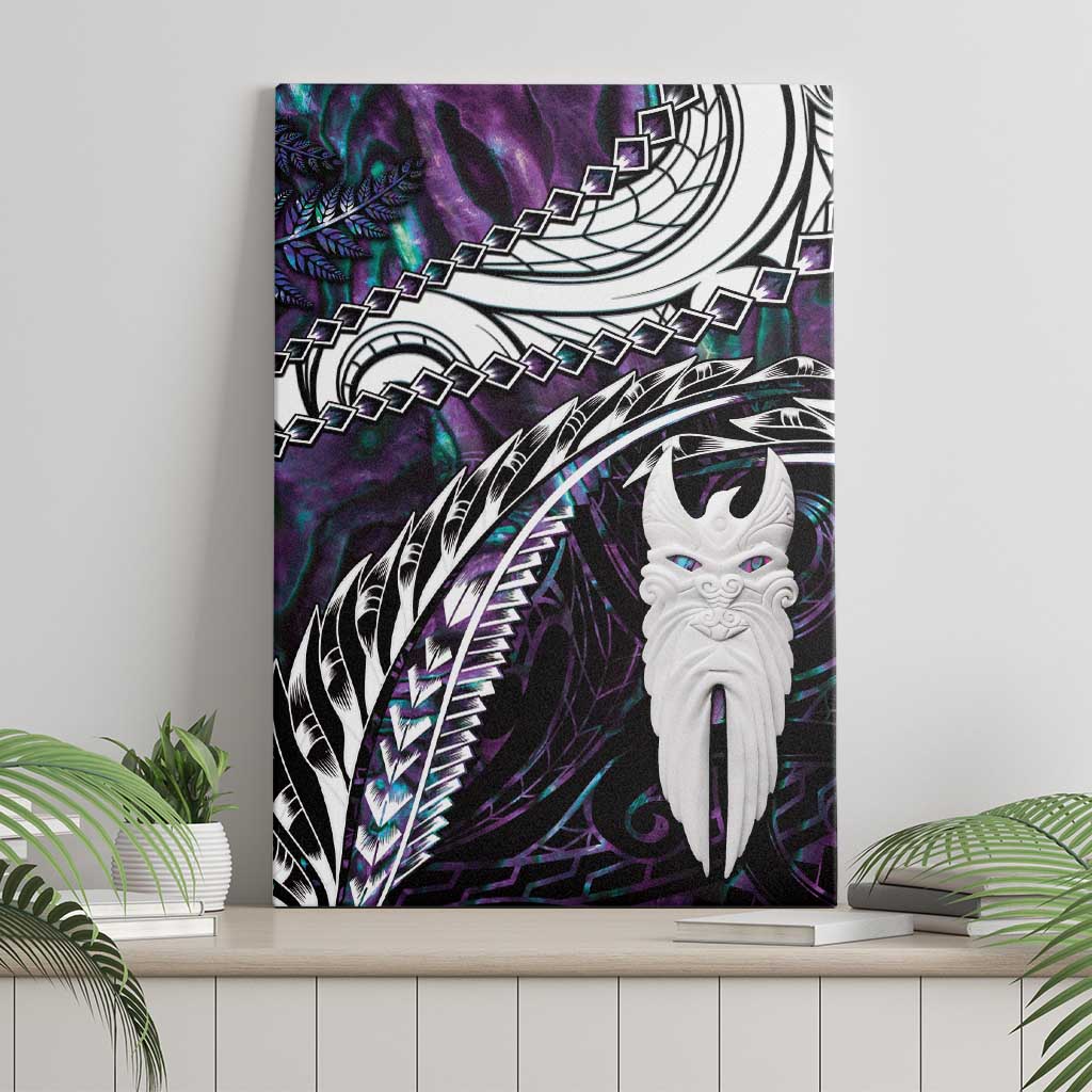 New Zealand Aotearoa Canvas Wall Art Maori Hei Rehua Paua Shell Glitter Purple LT05 - Polynesian Pride