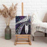 New Zealand Aotearoa Canvas Wall Art Maori Hei Rehua Paua Shell Glitter Purple LT05 - Polynesian Pride