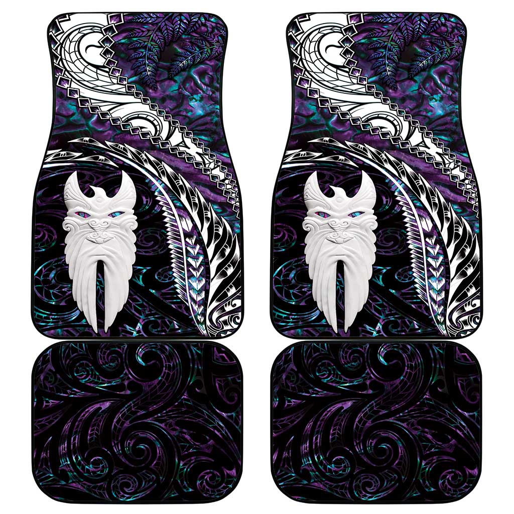 New Zealand Aotearoa Car Mats Maori Hei Rehua Paua Shell Glitter Purple LT05 - Polynesian Pride