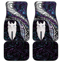 New Zealand Aotearoa Car Mats Maori Hei Rehua Paua Shell Glitter Purple LT05 - Polynesian Pride