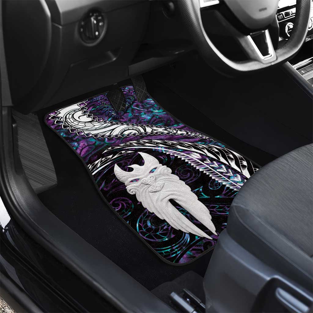 New Zealand Aotearoa Car Mats Maori Hei Rehua Paua Shell Glitter Purple LT05 - Polynesian Pride