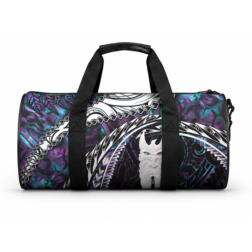 New Zealand Aotearoa Duffle Bag Maori Hei Rehua Paua Shell Glitter Purple LT05 One size Purple - Polynesian Pride