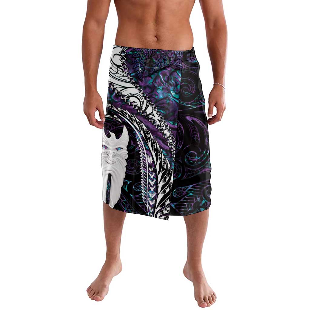 New Zealand Aotearoa Lavalava Maori Hei Rehua Paua Shell Glitter Purple LT05 Purple - Polynesian Pride
