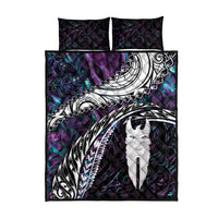 New Zealand Aotearoa Quilt Bed Set Maori Hei Rehua Paua Shell Glitter Purple LT05 - Polynesian Pride