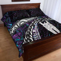 New Zealand Aotearoa Quilt Bed Set Maori Hei Rehua Paua Shell Glitter Purple LT05 - Polynesian Pride