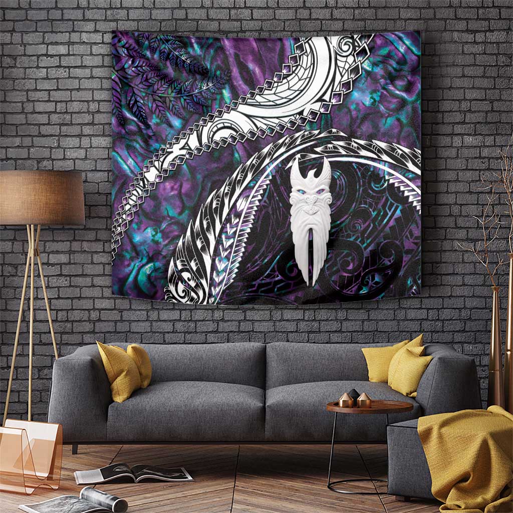 New Zealand Aotearoa Tapestry Maori Hei Rehua Paua Shell Glitter Purple LT05 - Polynesian Pride