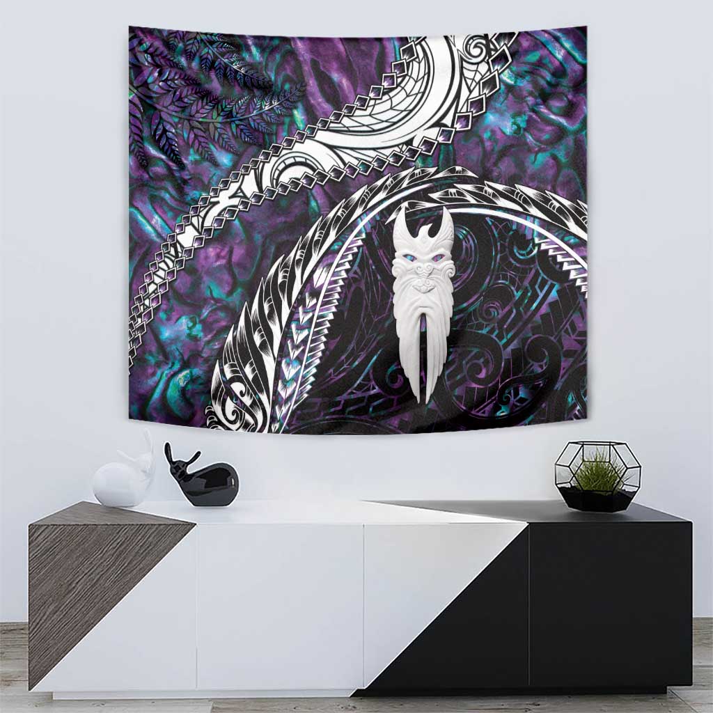 New Zealand Aotearoa Tapestry Maori Hei Rehua Paua Shell Glitter Purple LT05 - Polynesian Pride
