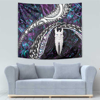 New Zealand Aotearoa Tapestry Maori Hei Rehua Paua Shell Glitter Purple LT05 - Polynesian Pride