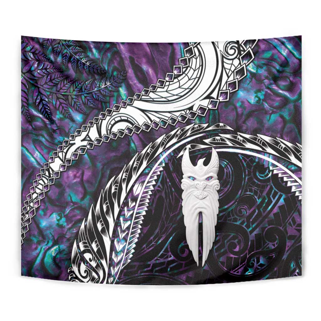 New Zealand Aotearoa Tapestry Maori Hei Rehua Paua Shell Glitter Purple LT05 - Polynesian Pride