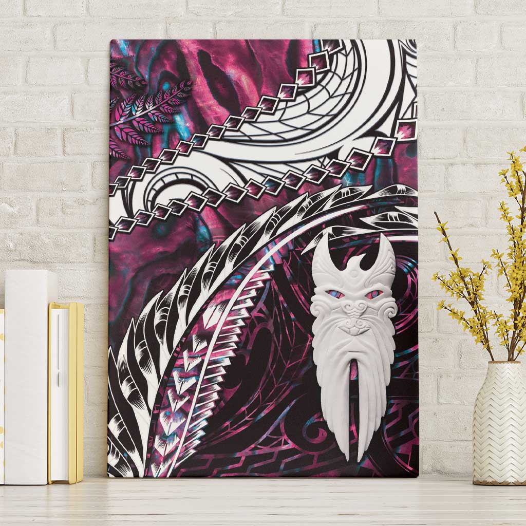 New Zealand Aotearoa Canvas Wall Art Maori Hei Rehua Paua Shell Glitter Pink LT05 Without Frame Pink - Polynesian Pride