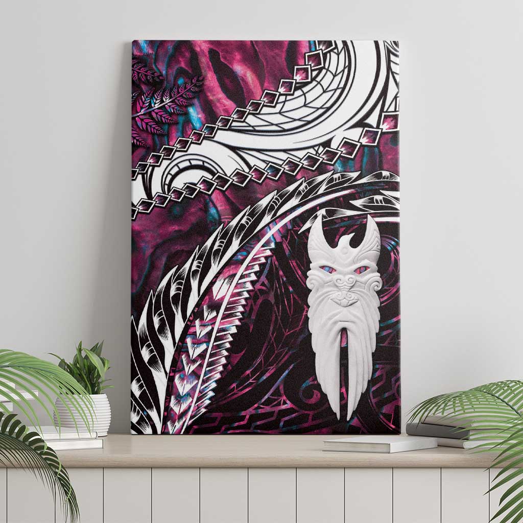 New Zealand Aotearoa Canvas Wall Art Maori Hei Rehua Paua Shell Glitter Pink LT05 - Polynesian Pride