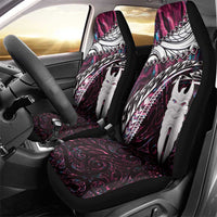 New Zealand Aotearoa Car Seat Cover Maori Hei Rehua Paua Shell Glitter Pink LT05 - Polynesian Pride