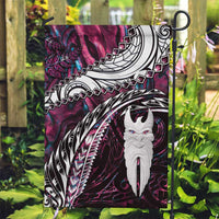 New Zealand Aotearoa Garden Flag Maori Hei Rehua Paua Shell Glitter Pink LT05 Garden Flag Pink - Polynesian Pride