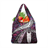 New Zealand Aotearoa Grocery Bag Maori Hei Rehua Paua Shell Glitter Pink LT05 1-pack One Size Pink - Polynesian Pride