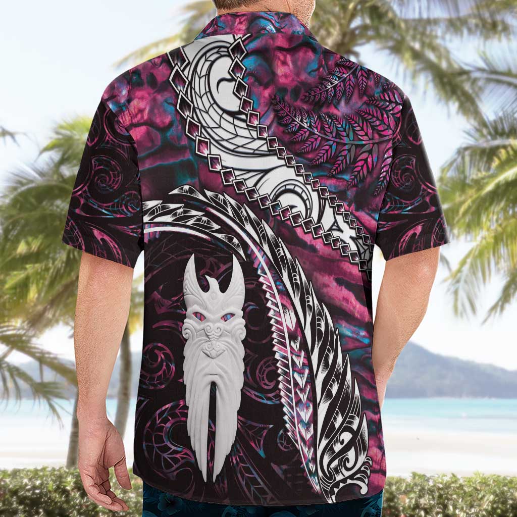 New Zealand Aotearoa Hawaiian Shirt Maori Hei Rehua Paua Shell Glitter Pink LT05 - Polynesian Pride