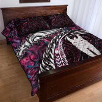New Zealand Aotearoa Quilt Bed Set Maori Hei Rehua Paua Shell Glitter Pink LT05 - Polynesian Pride