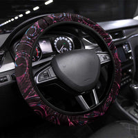 New Zealand Aotearoa Steering Wheel Cover Maori Hei Rehua Paua Shell Glitter Pink LT05 Universal Fit Pink - Polynesian Pride
