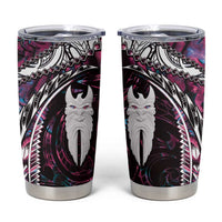 New Zealand Aotearoa Tumbler Cup Maori Hei Rehua Paua Shell Glitter Pink LT05 Pink - Polynesian Pride