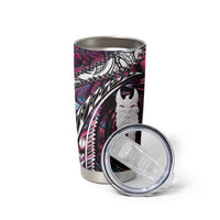 New Zealand Aotearoa Tumbler Cup Maori Hei Rehua Paua Shell Glitter Pink LT05 - Polynesian Pride