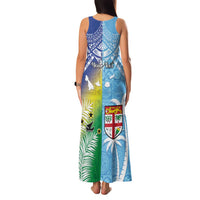 Personalised Happy Malampa Fiji Day Family Matching Tank Maxi Dress and Hawaiian Shirt Half Mix Style LT05 - Polynesian Pride