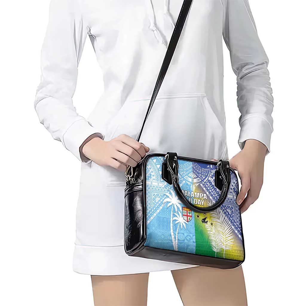 Happy Malampa Fiji Day Shoulder Handbag Half Mix Style