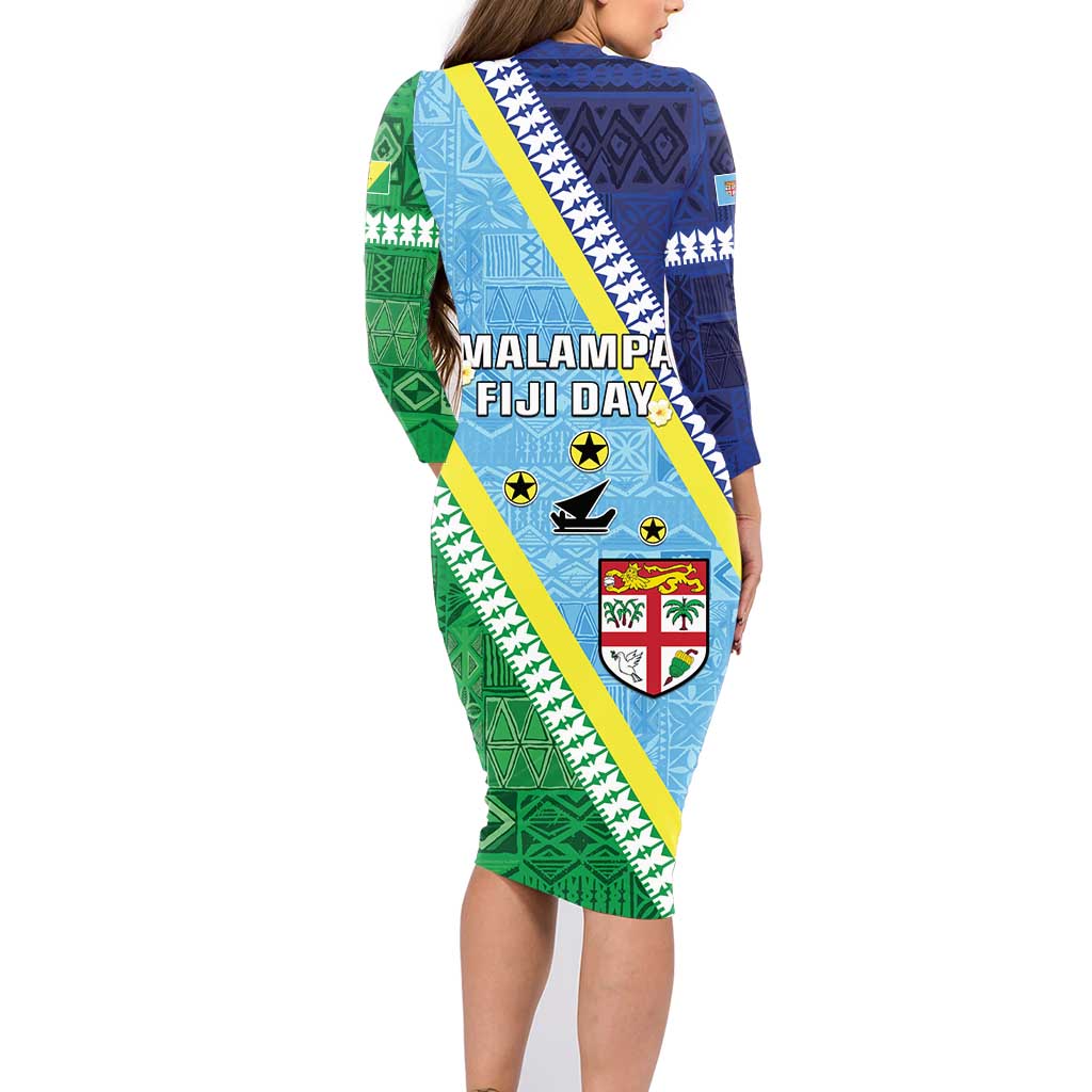 Love Malampa Fiji Day Family Matching Long Sleeve Bodycon Dress and Hawaiian Shirt Together We Grow LT05 - Polynesian Pride