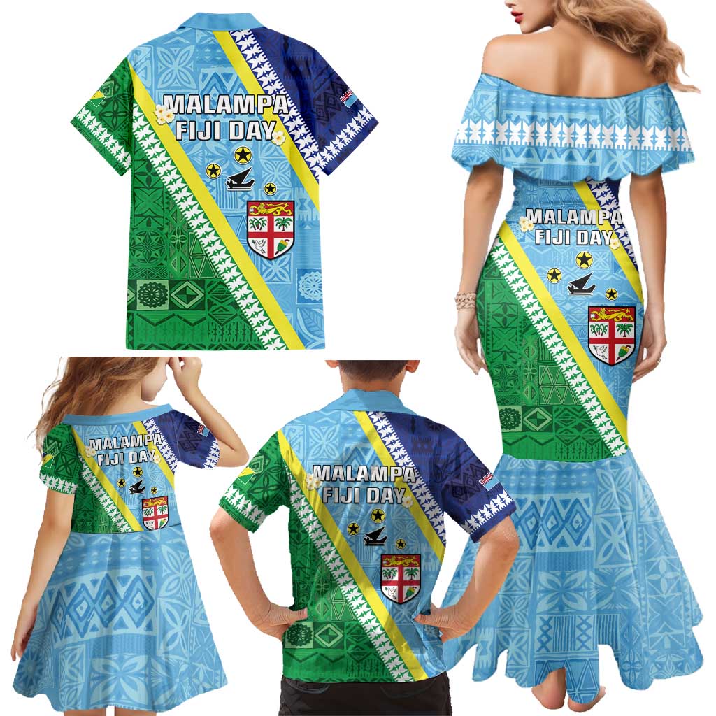 Love Malampa Fiji Day Family Matching Mermaid Dress and Hawaiian Shirt Together We Grow LT05 - Polynesian Pride