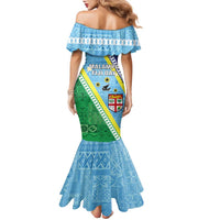 Love Malampa Fiji Day Family Matching Mermaid Dress and Hawaiian Shirt Together We Grow LT05 - Polynesian Pride