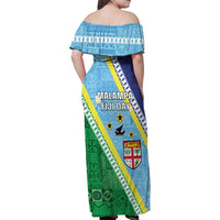 Love Malampa Fiji Day Family Matching Off Shoulder Maxi Dress and Hawaiian Shirt Together We Grow LT05 - Polynesian Pride