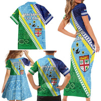 Love Malampa Fiji Day Family Matching Short Sleeve Bodycon Dress and Hawaiian Shirt Together We Grow LT05 - Polynesian Pride