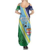 Love Malampa Fiji Day Family Matching Summer Maxi Dress and Hawaiian Shirt Together We Grow LT05 - Polynesian Pride