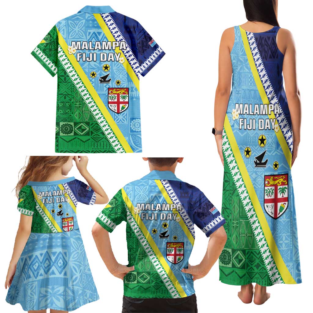 Love Malampa Fiji Day Family Matching Tank Maxi Dress and Hawaiian Shirt Together We Grow LT05 - Polynesian Pride