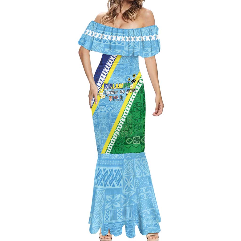 Love Malampa Fiji Day Mermaid Dress Together We Grow LT05 - Polynesian Pride