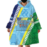 Love Malampa Fiji Day Wearable Blanket Hoodie Together We Grow LT05 - Polynesian Pride