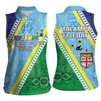 Love Malampa Fiji Day Women Sleeveless Polo Shirt Together We Grow LT05 - Polynesian Pride