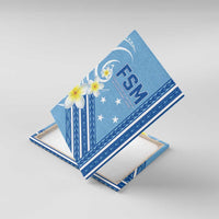 Federated States of Micronesia Canvas Wall Art Happy 38th Independence Anniversary LT05 With Frame Blue - Polynesian Pride