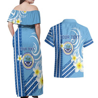 Personalised Federated States of Micronesia Couples Matching Off Shoulder Maxi Dress and Hawaiian Shirt Happy 38th Independence Anniversary LT05 - Polynesian Pride