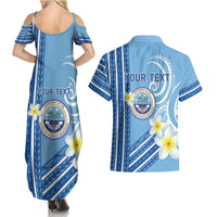 Personalised Federated States of Micronesia Couples Matching Summer Maxi Dress and Hawaiian Shirt Happy 38th Independence Anniversary LT05 - Polynesian Pride