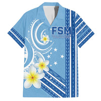 Personalised Federated States of Micronesia Family Matching Long Sleeve Bodycon Dress and Hawaiian Shirt Happy 38th Independence Anniversary LT05 Dad's Shirt - Short Sleeve Blue - Polynesian Pride