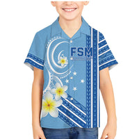 Personalised Federated States of Micronesia Family Matching Mermaid Dress and Hawaiian Shirt Happy 38th Independence Anniversary LT05 Son's Shirt Blue - Polynesian Pride