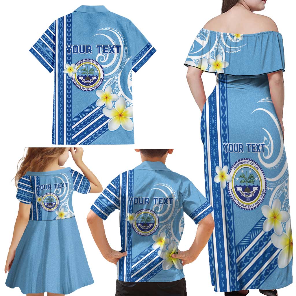 Personalised Federated States of Micronesia Family Matching Off Shoulder Maxi Dress and Hawaiian Shirt Happy 38th Independence Anniversary LT05 - Polynesian Pride