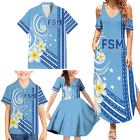 Personalised Federated States of Micronesia Family Matching Summer Maxi Dress and Hawaiian Shirt Happy 38th Independence Anniversary LT05 - Polynesian Pride
