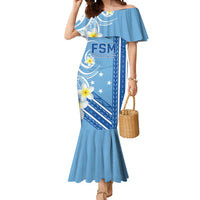 Personalised Federated States of Micronesia Mermaid Dress Happy 38th Independence Anniversary LT05 Women Blue - Polynesian Pride