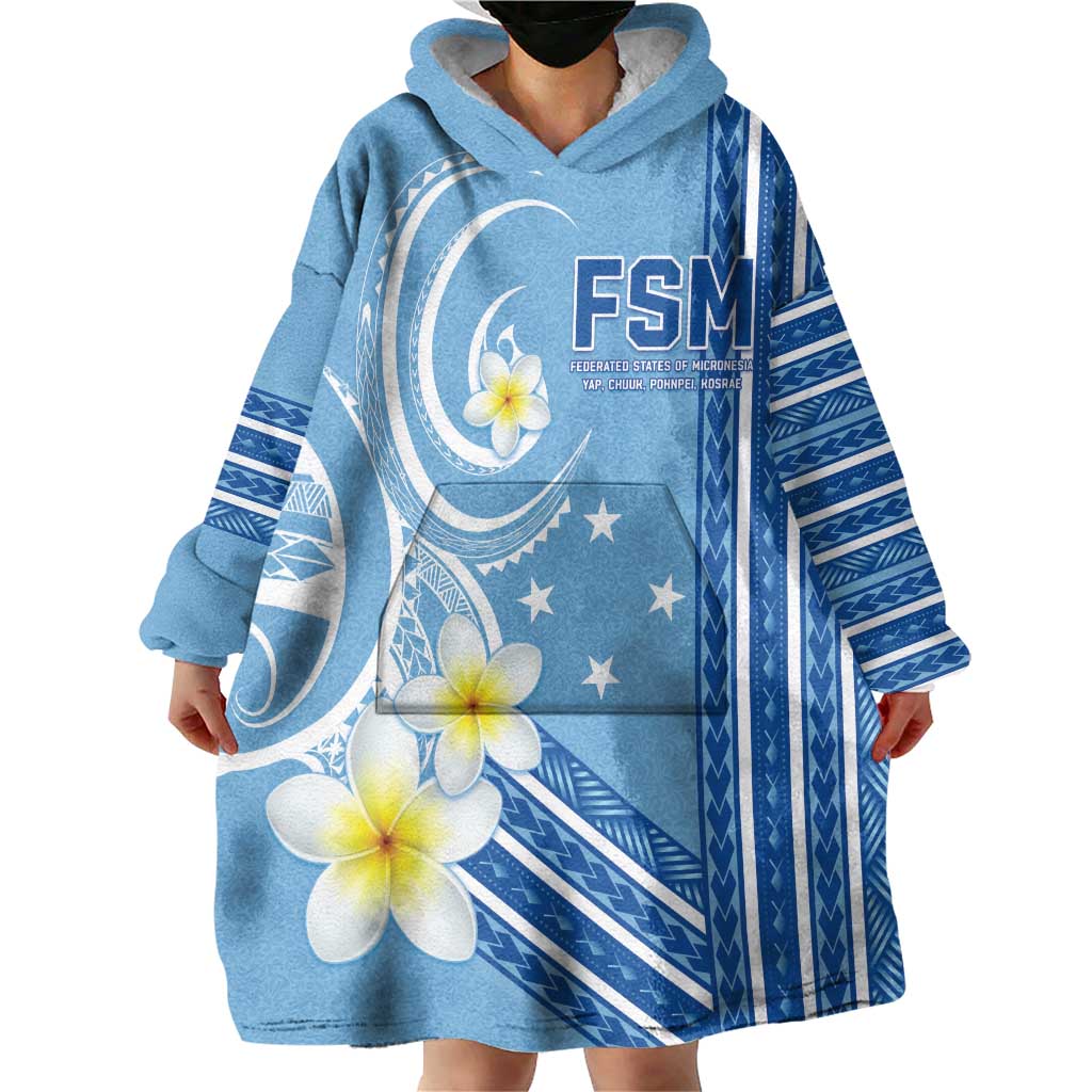 Personalised Federated States of Micronesia Wearable Blanket Hoodie Happy 38th Independence Anniversary LT05 - Polynesian Pride