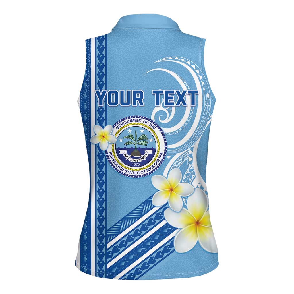 Personalised Federated States of Micronesia Women Sleeveless Polo Shirt Happy 38th Independence Anniversary LT05 - Polynesian Pride