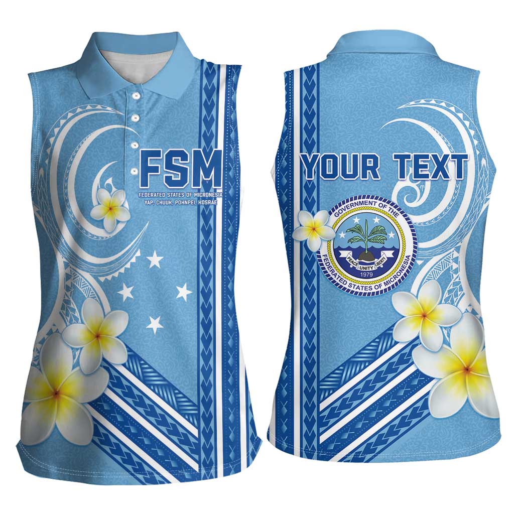 Personalised Federated States of Micronesia Women Sleeveless Polo Shirt Happy 38th Independence Anniversary LT05 - Polynesian Pride
